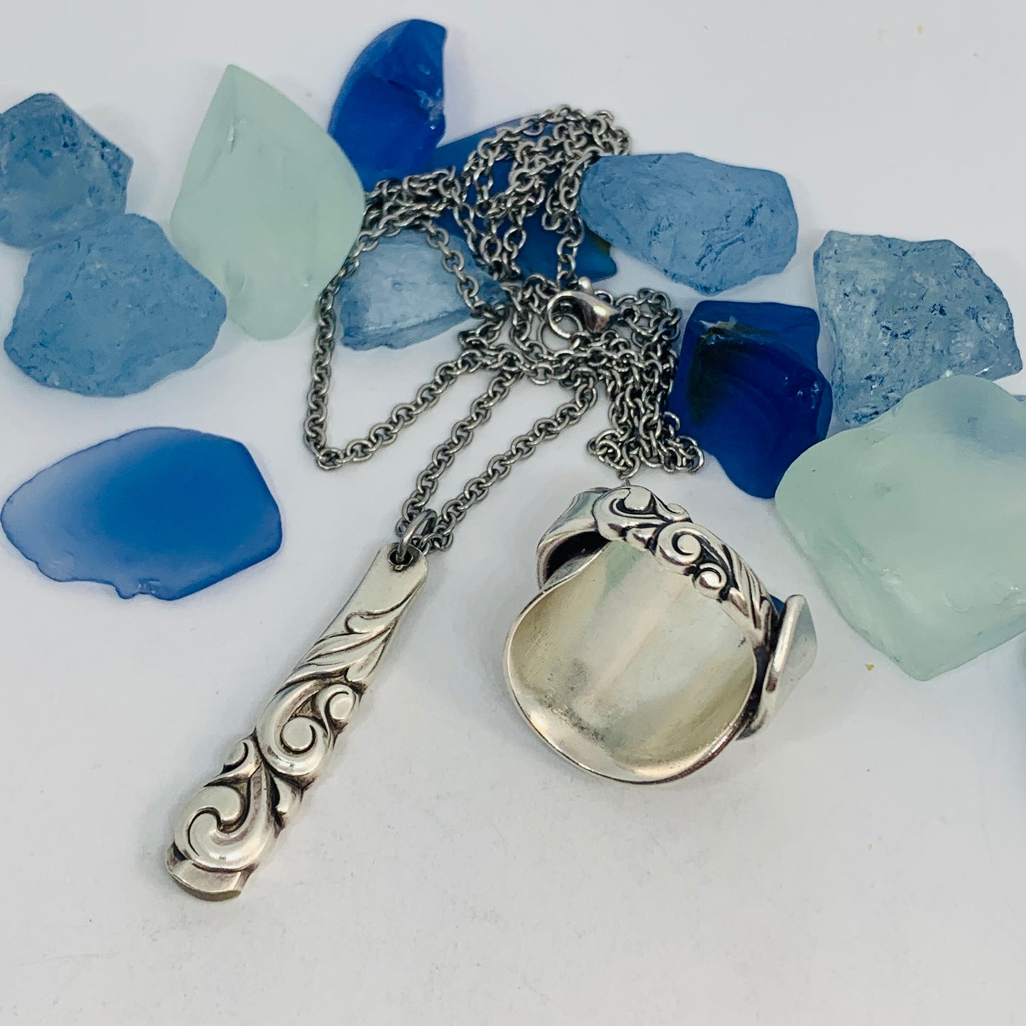 “South Seas” 1955 Spoon Necklace | Vintage Silverware | Oneida | Up-Cycled Jewelry | Silverware Spoon Necklace | Antique Spoon Pendant