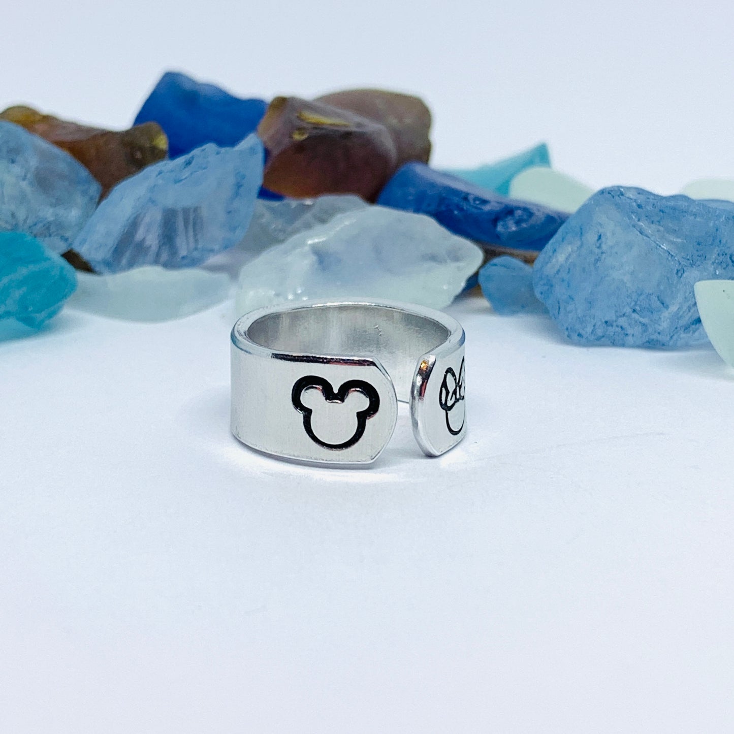 Disney-Inspired Mouse Ring | Hand Stamped Unisex Ring | His & Her Mouse Jewelry