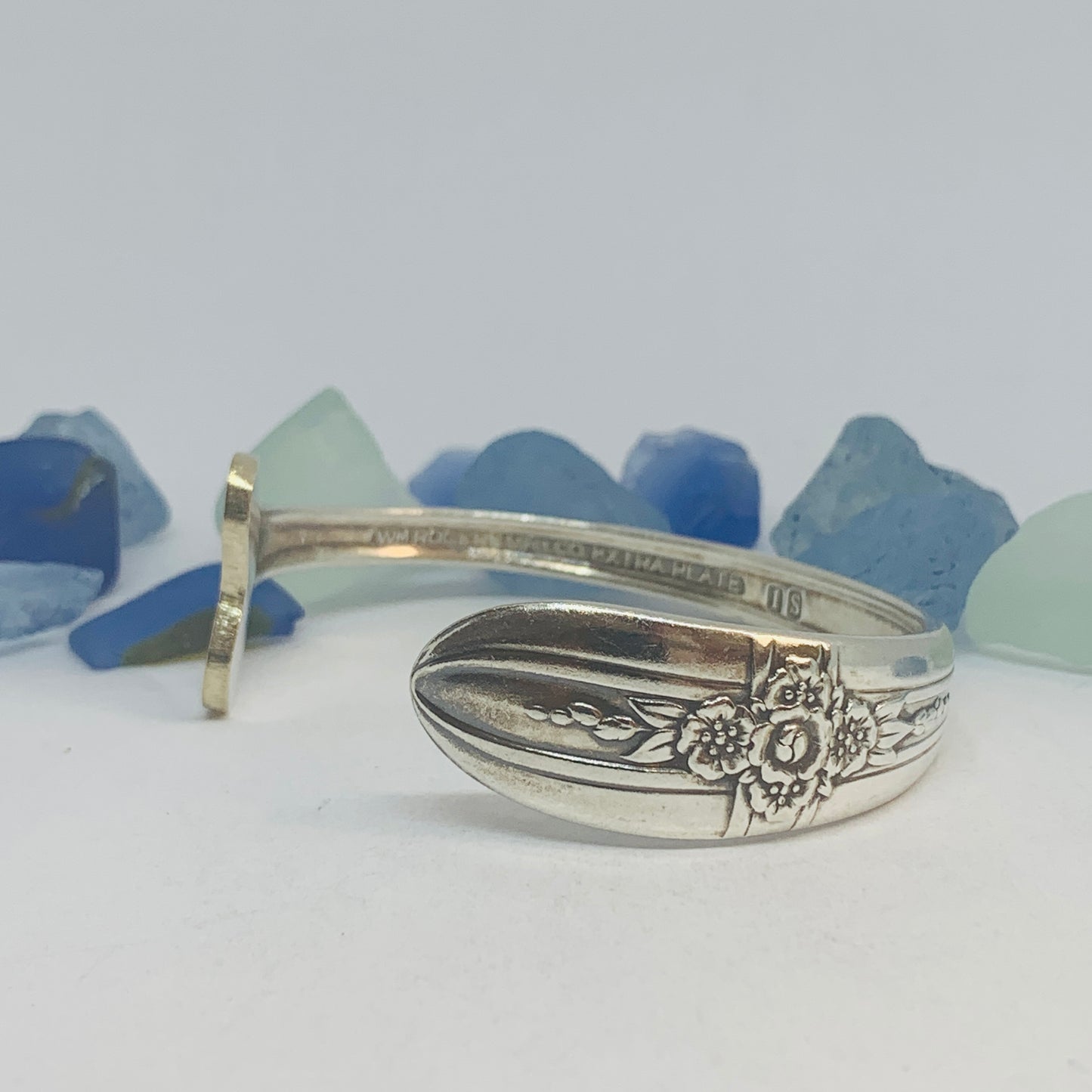 “Triumph” Silverplate 1941 Bracelet Mermaid Tail Heart Whale Tail | Vintage | Int’l Silver | Up-Cycled | Spoon Fork | Antique