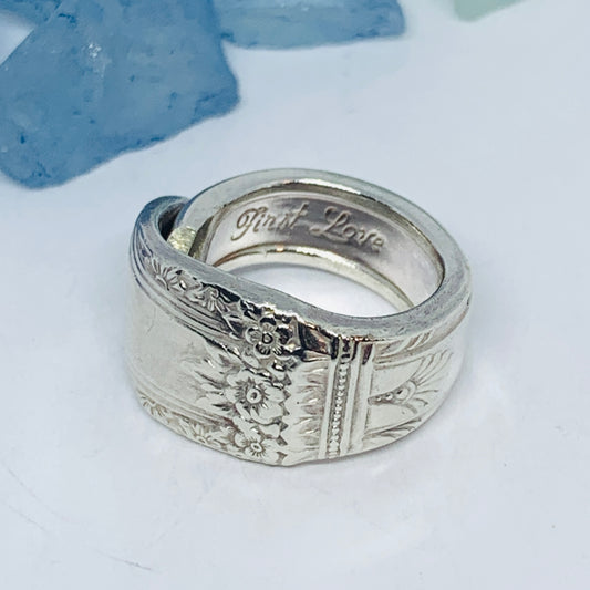“First Love” 1937 Spoon Ring | Vintage Silverware | Int’l Silver | Up-Cycled Ring | Silverware Spoon | Antique Spoon Jewlery