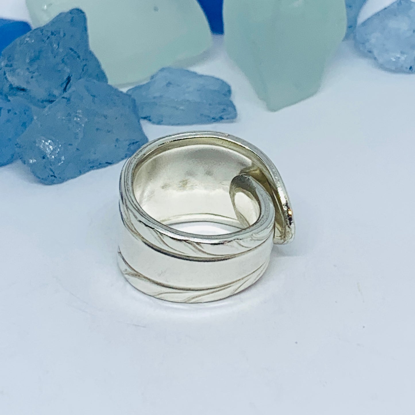 “Flame” 1938 Hand Stamped Spoon Ring | Vintage Silverware | Up-Cycled Ring | Silverware Spoon | Antique Spoon Jewlery