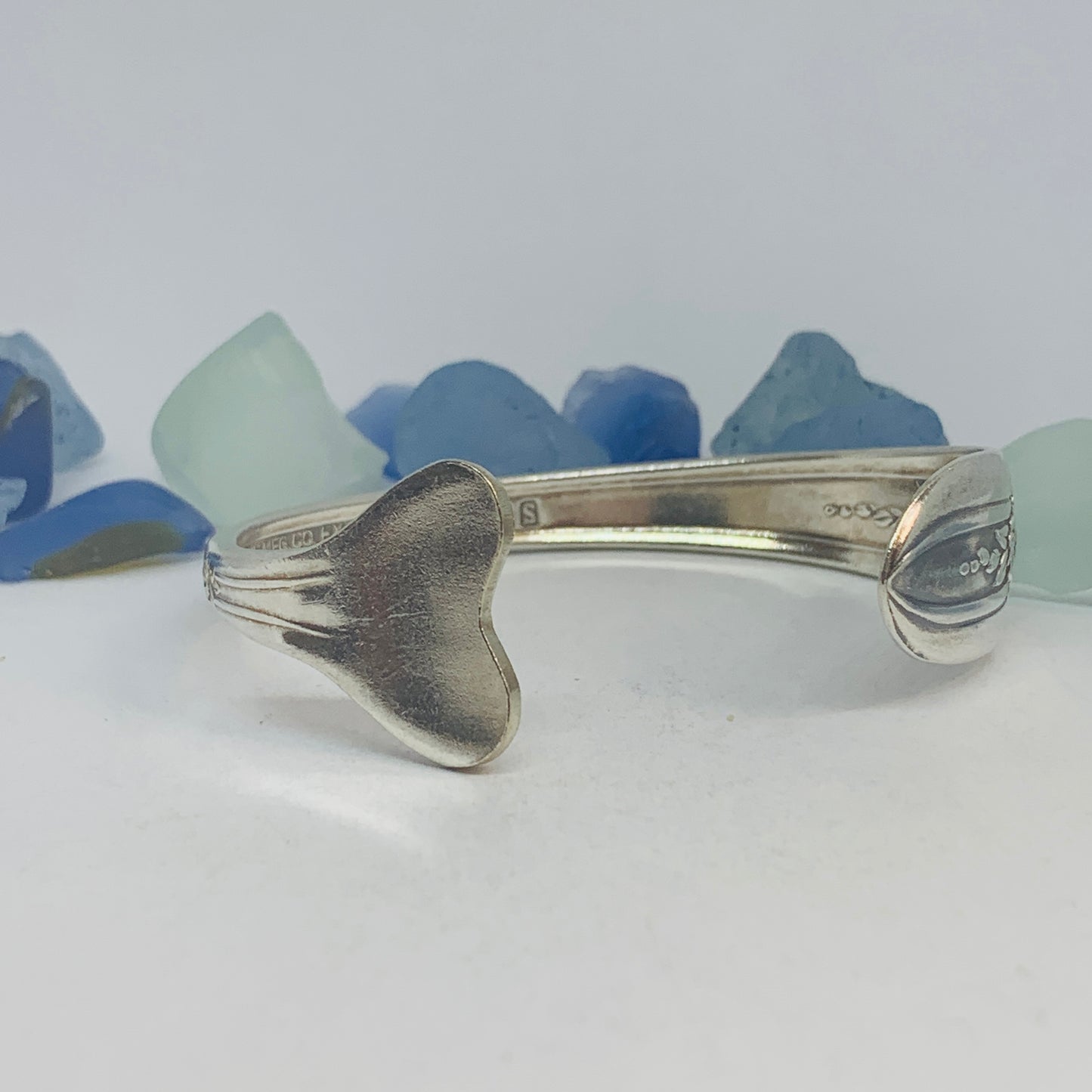 “Triumph” Silverplate 1941 Bracelet Mermaid Tail Heart Whale Tail | Vintage | Int’l Silver | Up-Cycled | Spoon Fork | Antique