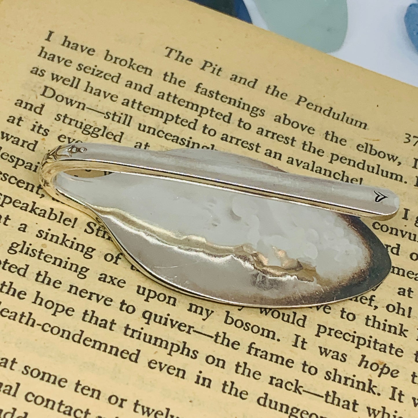 Vintage Spoon Hand Stamped Bookmark - Various Pattern & Sayings