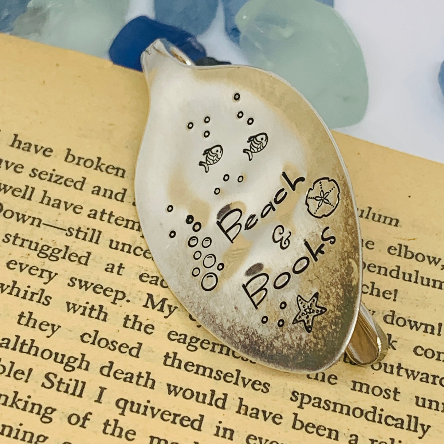 Vintage Spoon Hand Stamped Bookmark - Various Pattern & Sayings