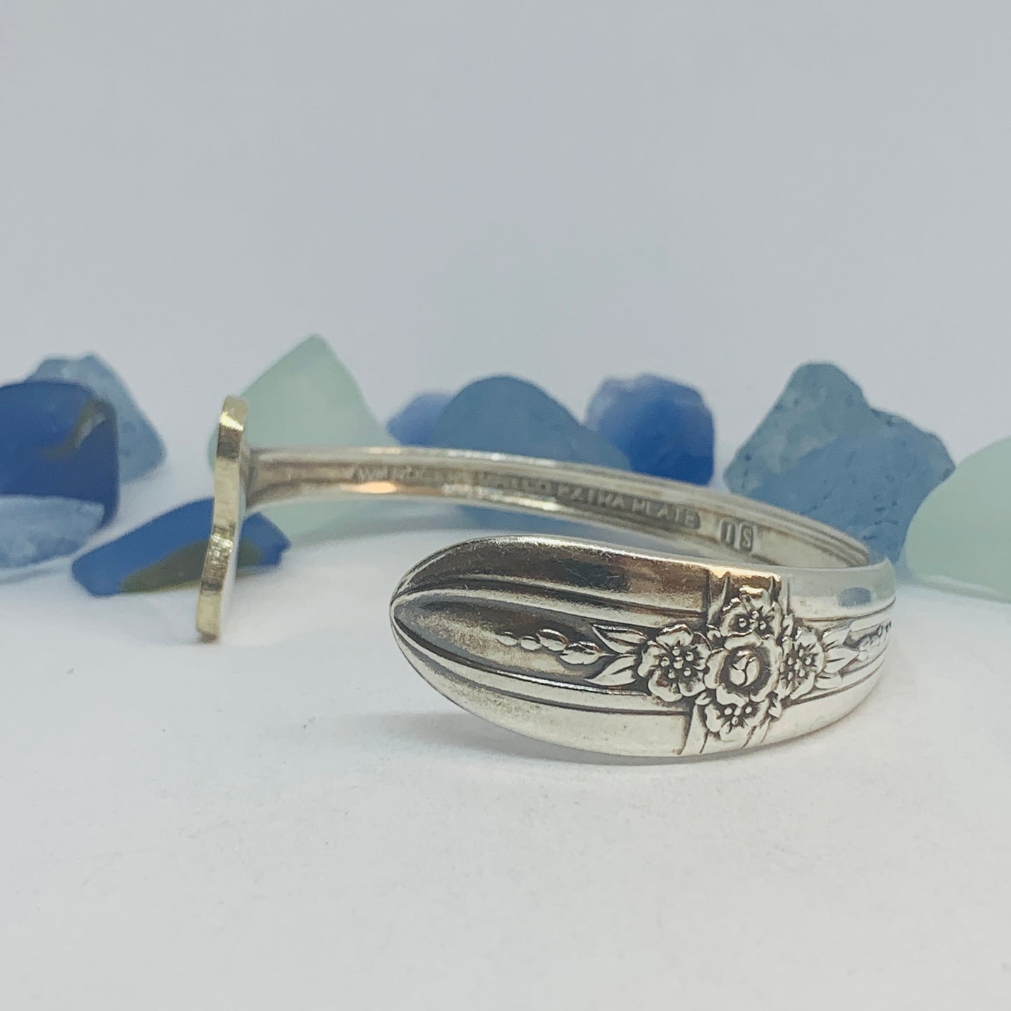 “Triumph” Silverplate 1941 Bracelet Mermaid Tail Heart Whale Tail | Vintage | Int’l Silver | Up-Cycled | Spoon Fork | Antique