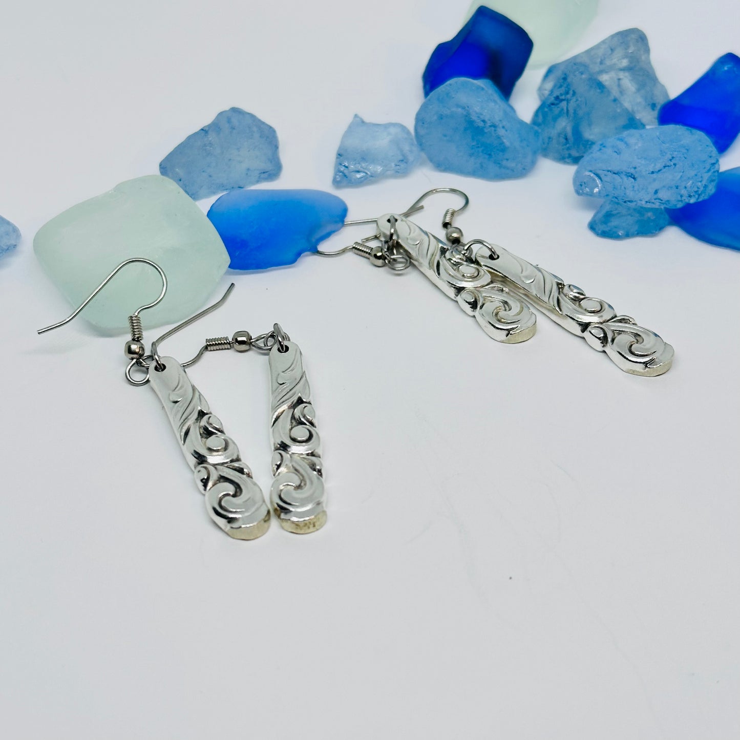 “South Seas” 1955 Vintage Earrings | Vintage Silverware | Oneida | Up-Cycled | Antique