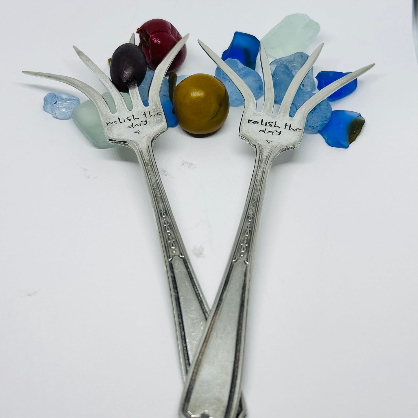 Bloody Mary Vintage Hand Stamped Silverware Fork | Hair of the Dog | For What Ails You | Relish the Day | Antique