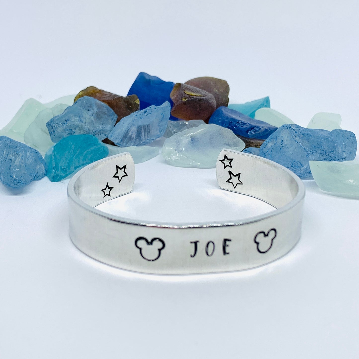 Disney-Inspired Mouse Cuff Bracelet | Hand Stamped Unisex Bracelet | His & Her Mouse Jewelry | Personalize Me