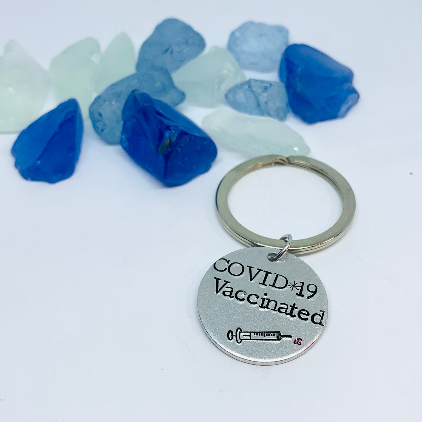 COVID-19 Vaccinated Metal Pin | I Got Vaccinated | Magnet | Necklace | Keychain | I got the shot | Pro-vaccine | Pfizer | Moderna | Syringe