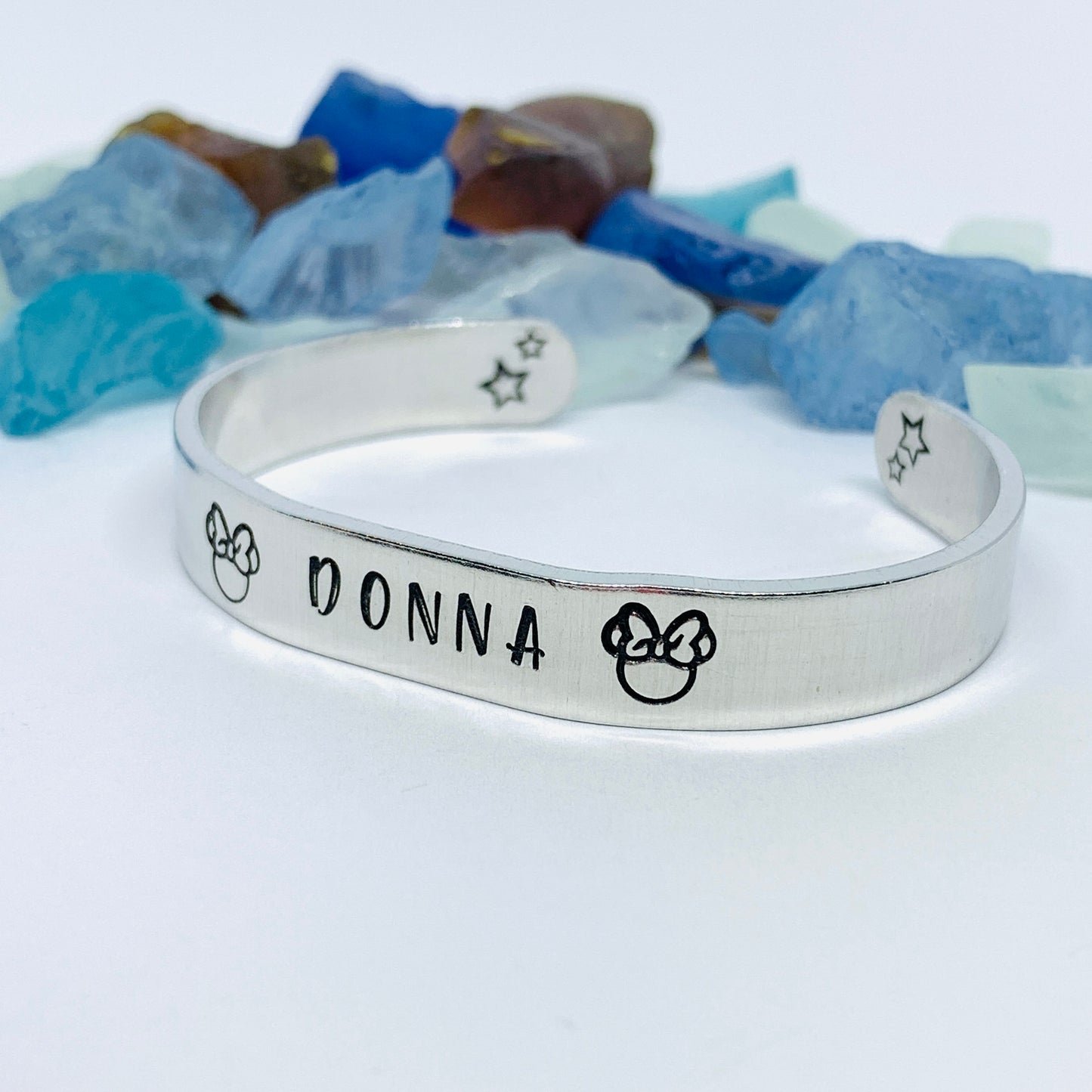 Disney-Inspired Mouse Cuff Bracelet | Hand Stamped Unisex Bracelet | His & Her Mouse Jewelry | Personalize Me