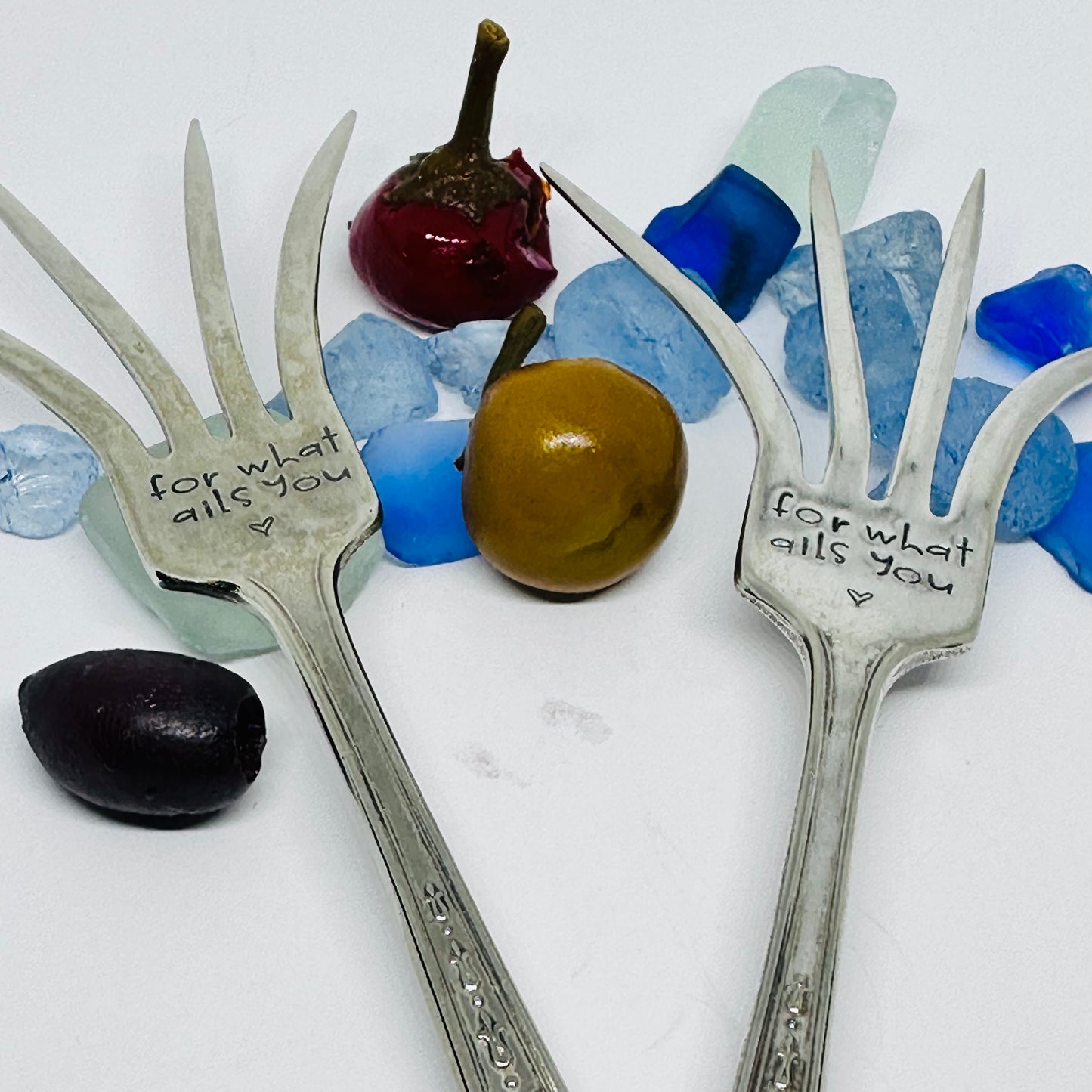 Bloody Mary Vintage Hand Stamped Silverware Fork | Hair of the Dog | For What Ails You | Relish the Day | Antique