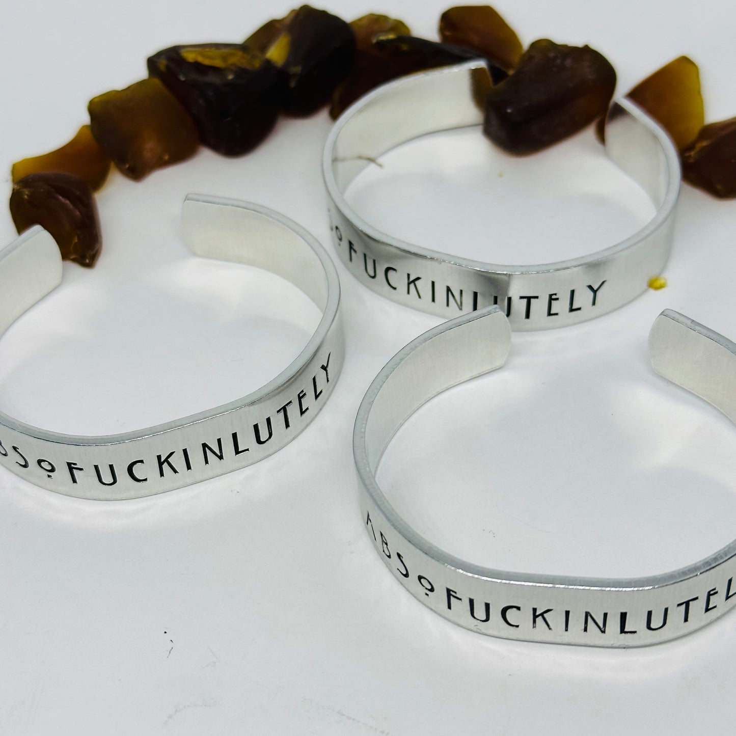 Absofuckinlutely Hand Stamped Cuff Bracelet | Adult Theme