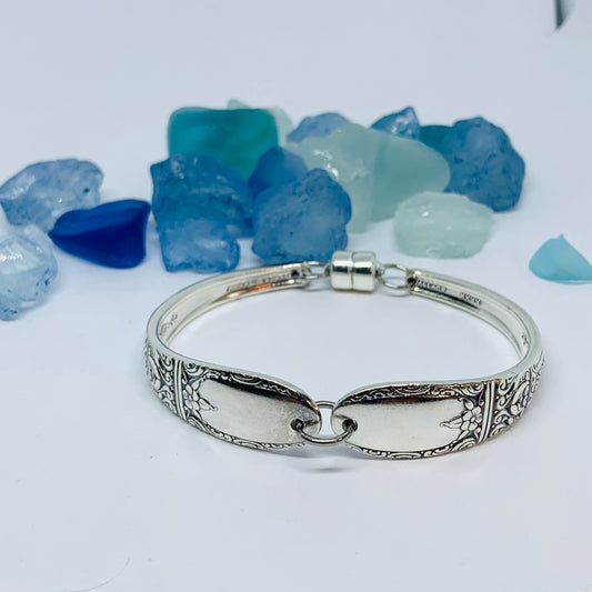 “Sweetheart II/Hollywood II” 1946-1948 Spoon Bracelet | Vintage Silverware | Wallace | UpCycled | Silverware | Antique | Variation I