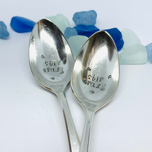 Vintage Silver Plated Hand Stamped Spoon | Novelty