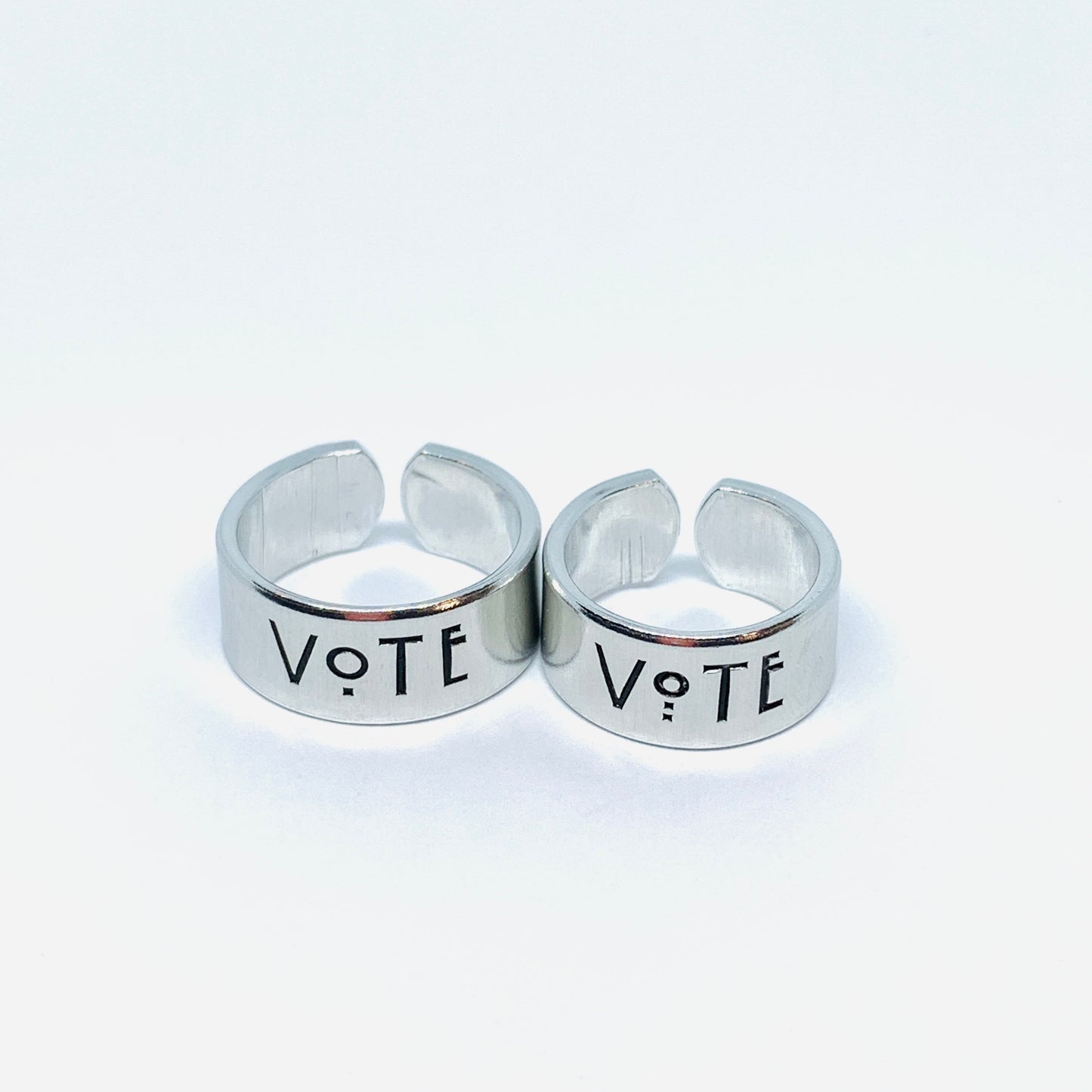 VOTE - Hand Stamped Ring and/or Necklace | Patriot Privilege | Democratic | Voting Rights | Presidential Senatorial