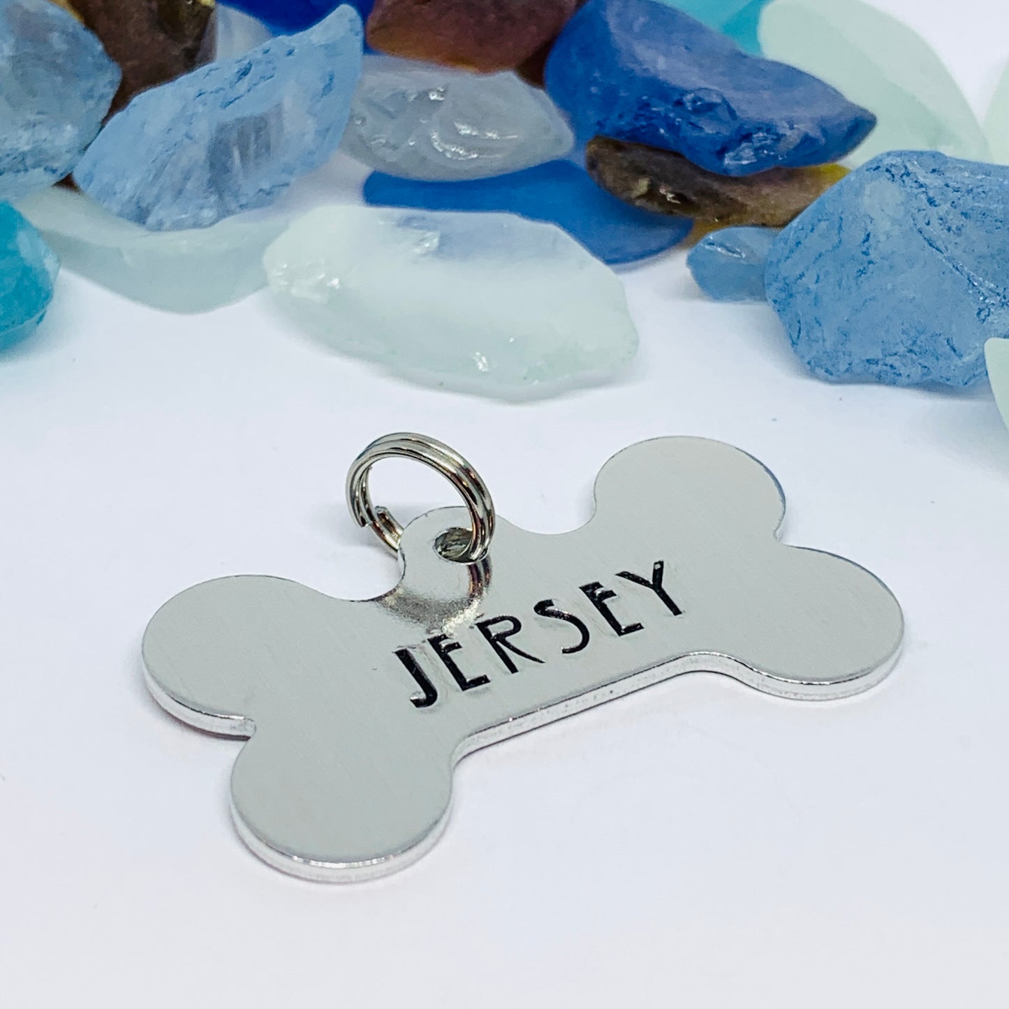Personalized Pet Tag | Custom Dog Tag | Cat Tag | Cat Collar Tag | Cat ID Tag | Dog ID Tag | Dog Name Tag | Bone-Shaped - Hand Stamped Pet ID Tag