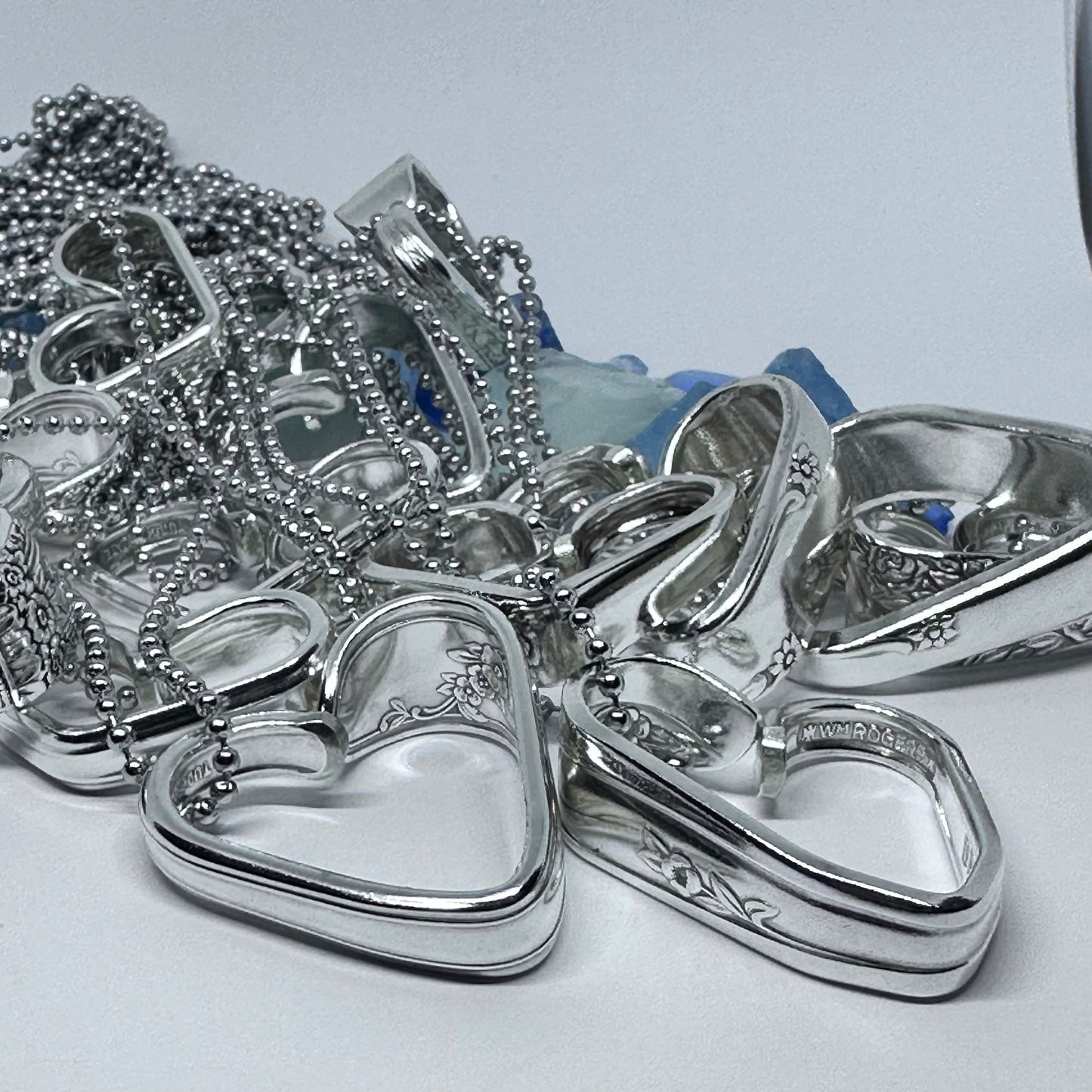 Hearts made from Vintage Silverware | Bent Spoon Fork | Heart-Shaped Pendant Necklace Keychain Key Ring | Silverware Jewelry | Love | Valentine's Day Gift