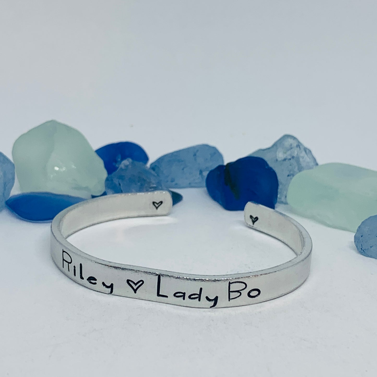 Custom Order for Paula B - Hand Stamped Metal Cuff Bracelet | Pet Loss Cuff Bracelets | Jester | Riley & Lady Bo