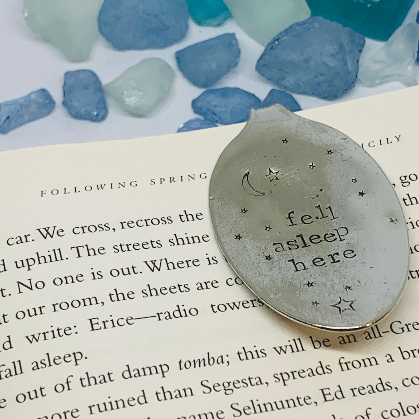 Vintage Spoon Hand Stamped Bookmark - Various Pattern & Sayings
