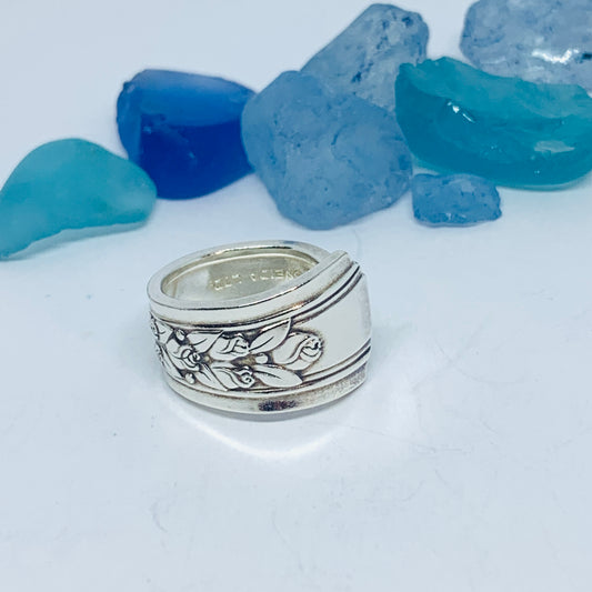 Spoon Ring | Vintage Silverware | “Rosalie” 1938 Wm. A. Rogers | Upcycled Ring | Silverware Spoon Ring | Antique Spoon Ring