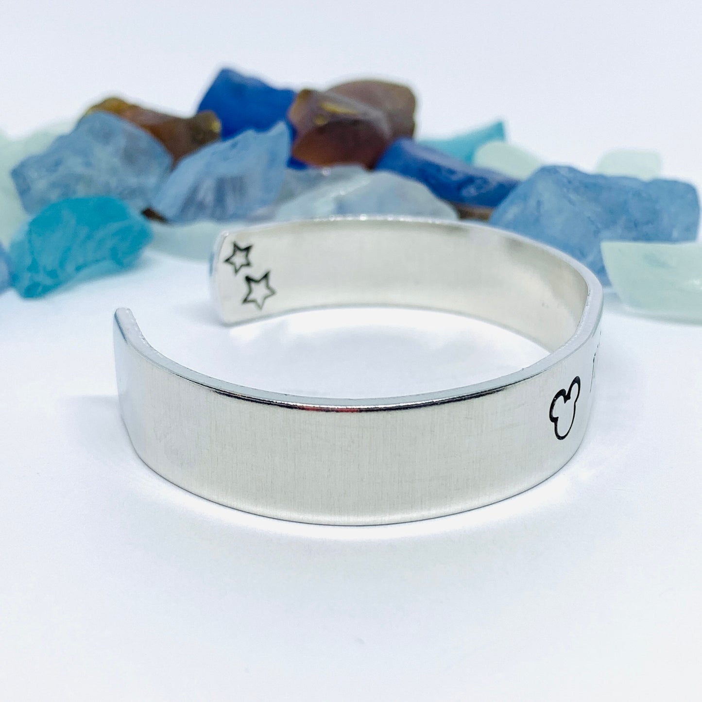 Disney-Inspired Mouse Cuff Bracelet | Hand Stamped Unisex Bracelet | His & Her Mouse Jewelry | Personalize Me