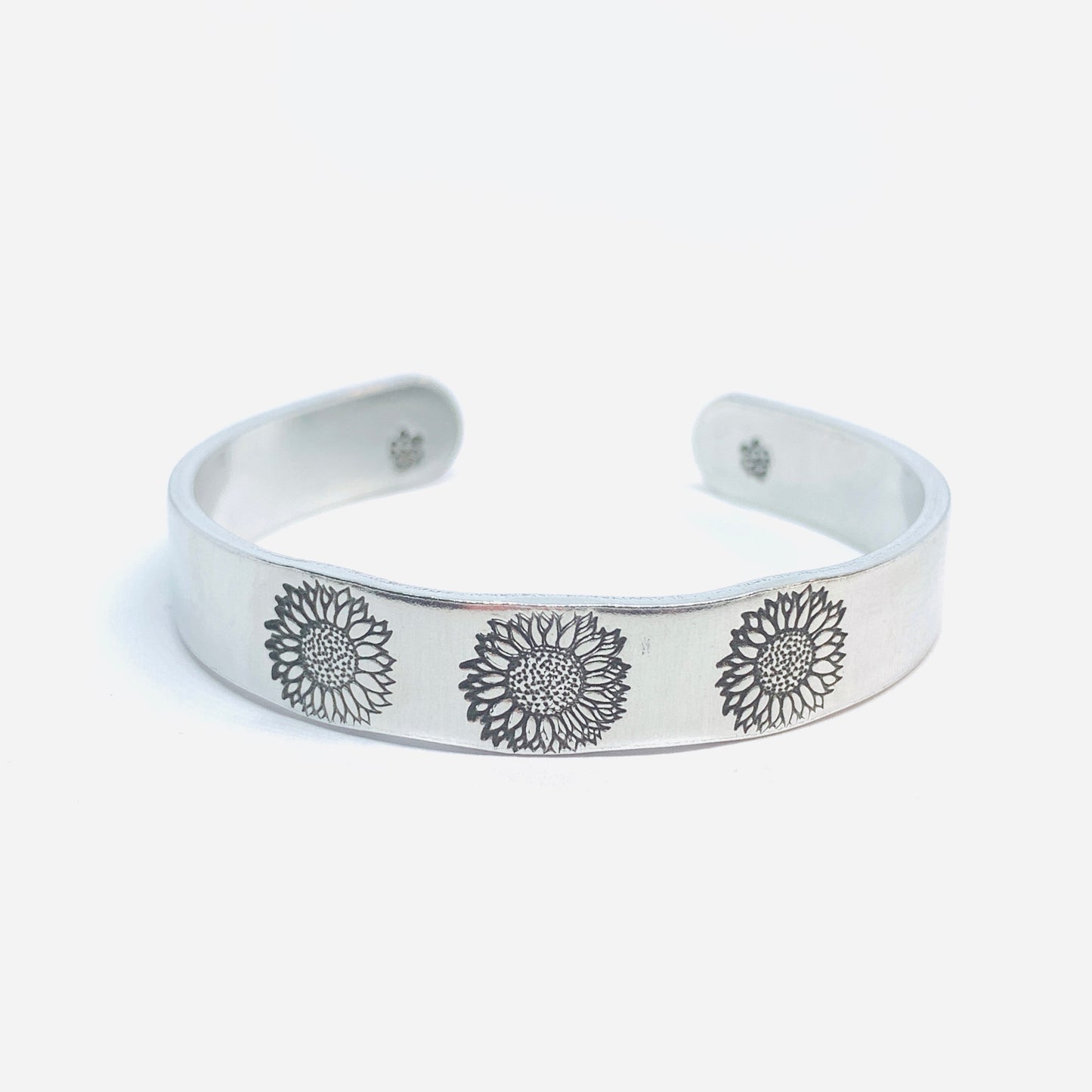 Sunflowers - Hand Stamped Cuff Bracelet