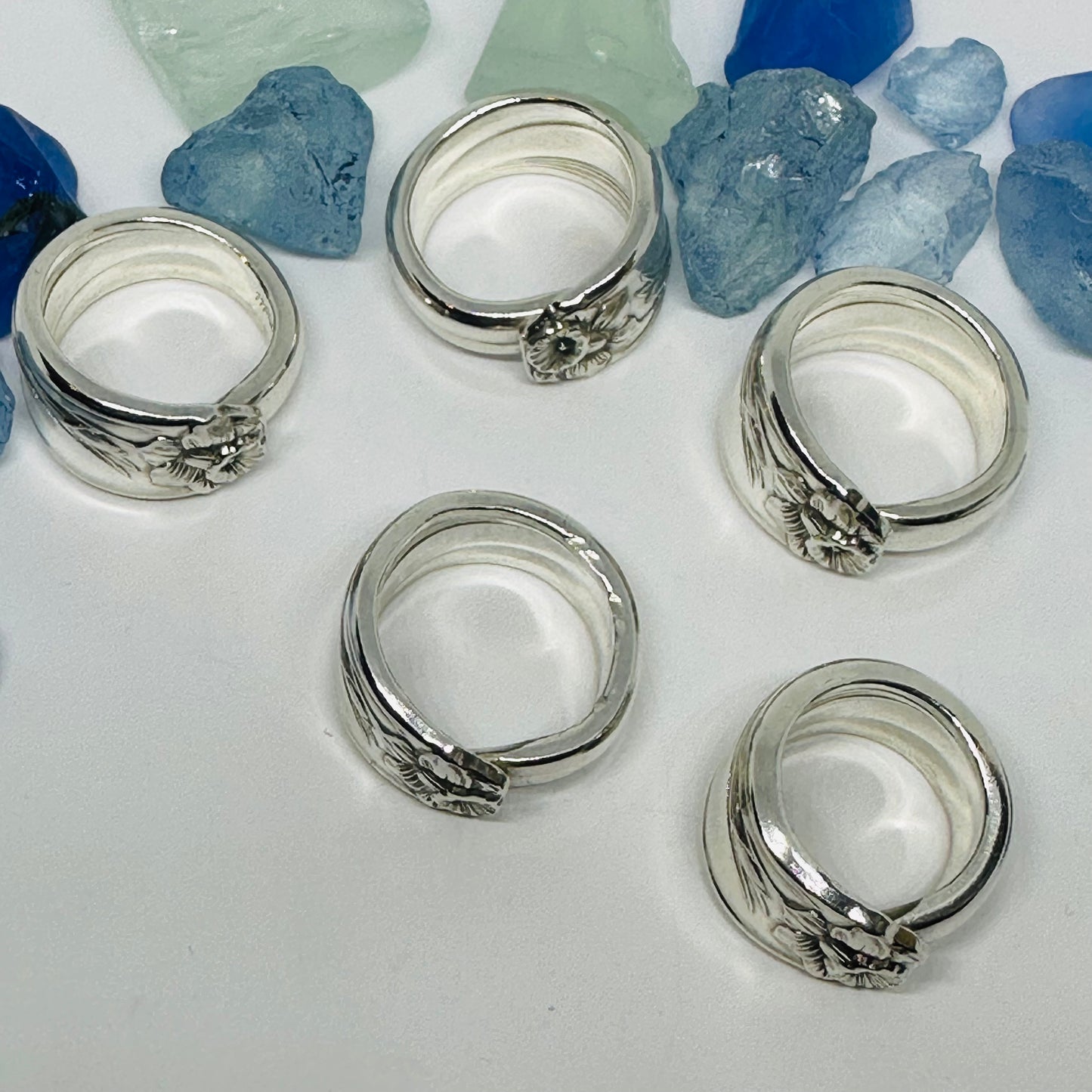 “Daffodil” 1950 Vintage Spoon Ring | Silverware | Upcycled | Antique March Birth Flower