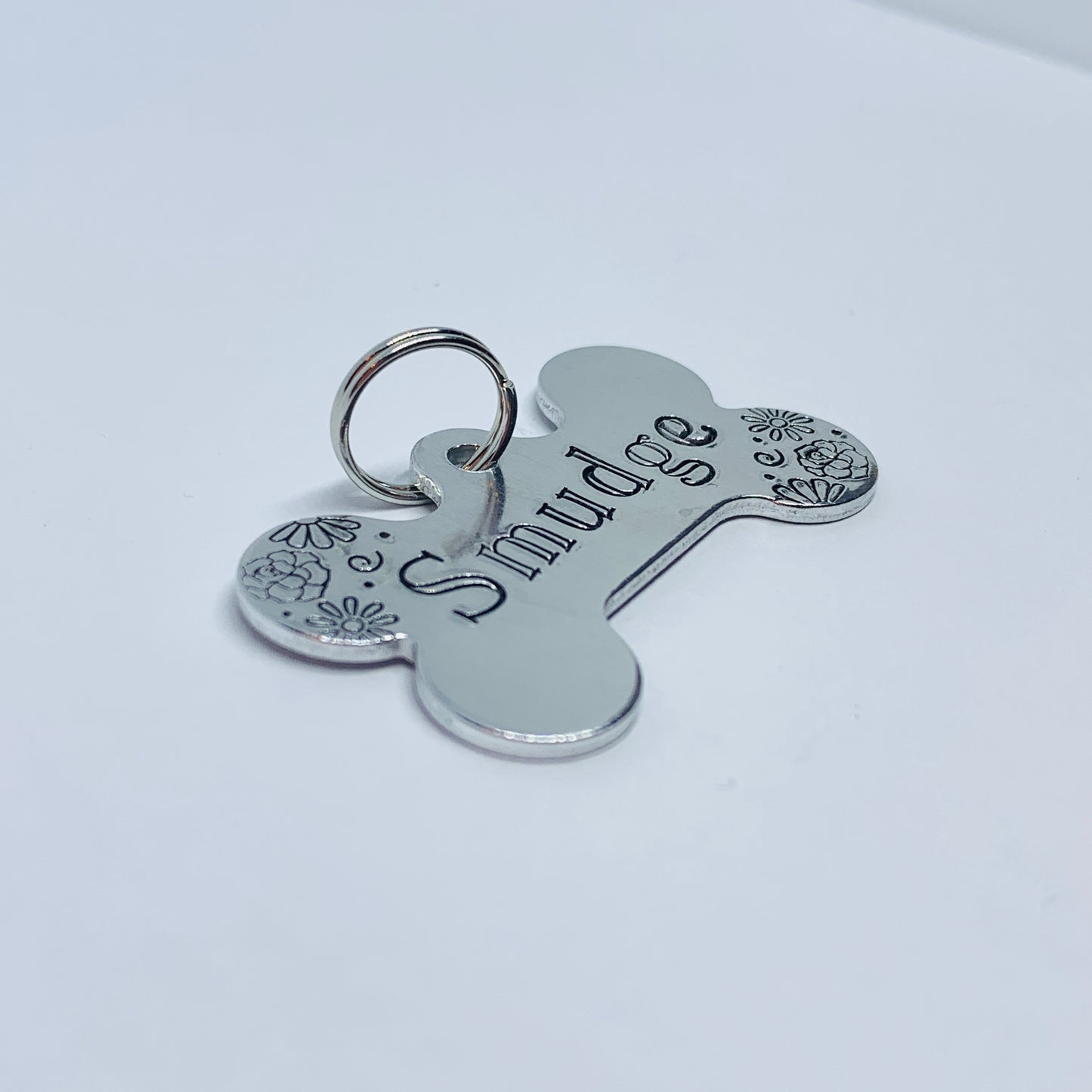 Personalized Pet Tag | Custom Dog Tag | Cat Tag | Cat Collar Tag | Cat ID Tag | Dog ID Tag | Dog Name Tag | Bone-Shaped - Hand Stamped Pet ID Tag