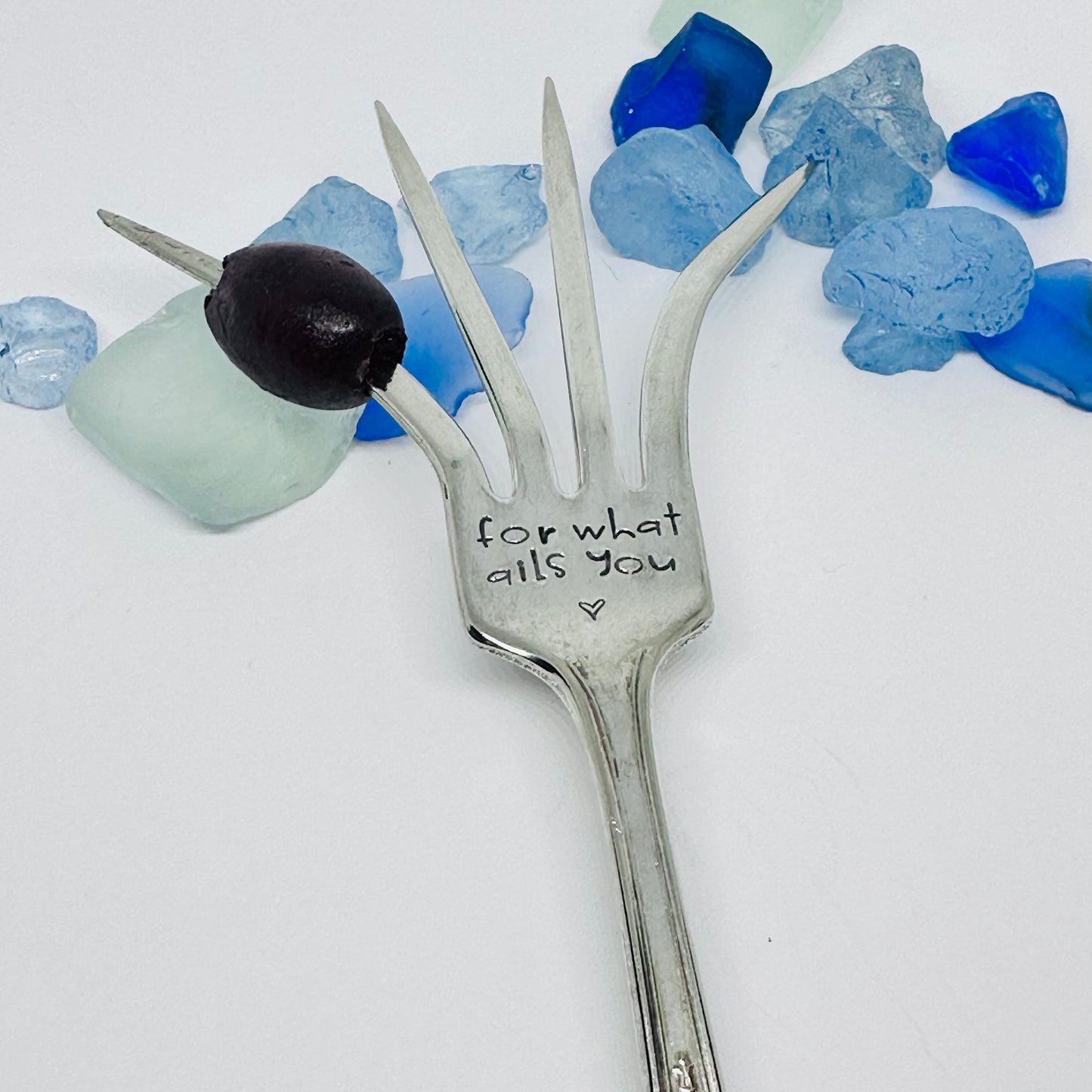 Bloody Mary Vintage Hand Stamped Silverware Fork | Hair of the Dog | For What Ails You | Relish the Day | Antique