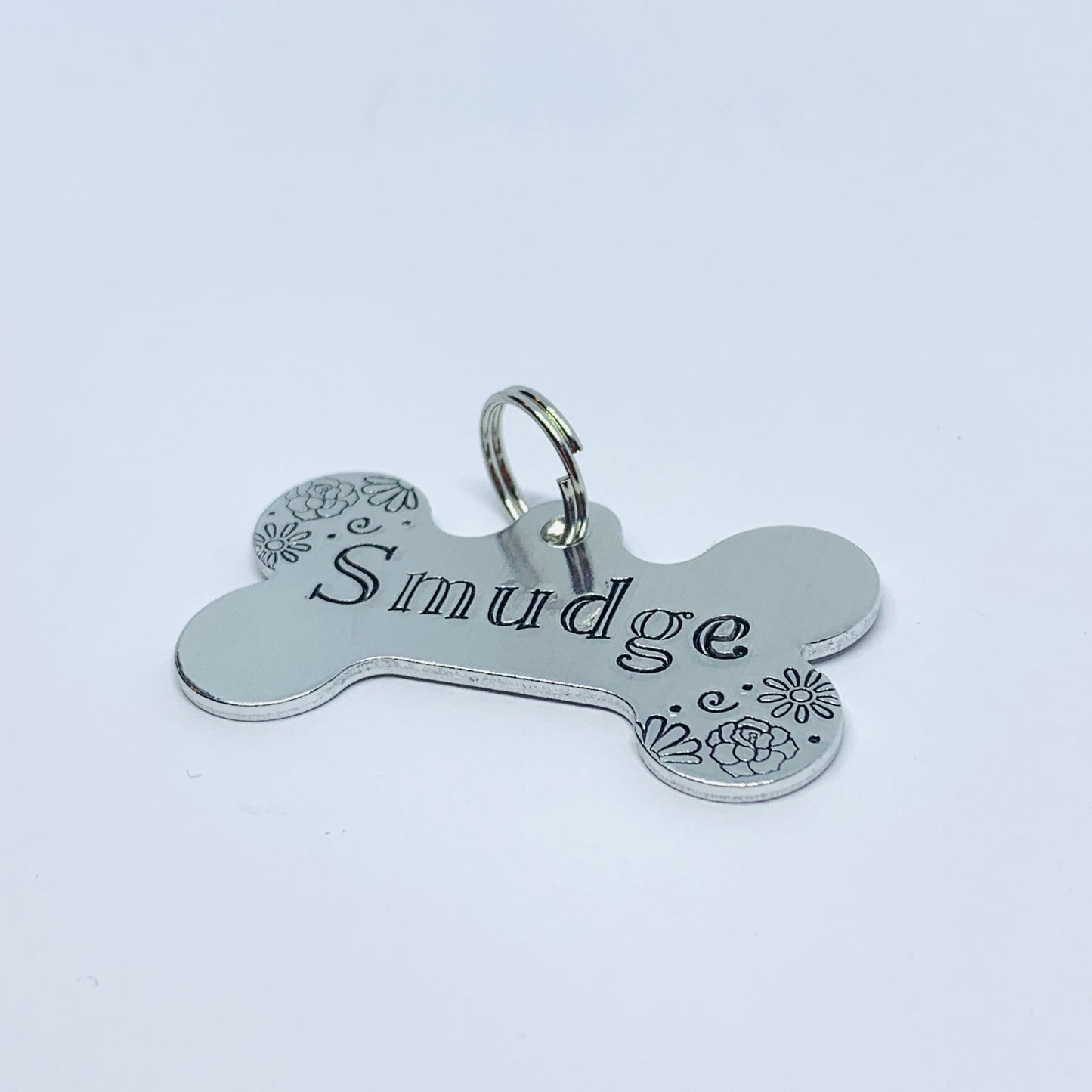 Personalized Pet Tag | Custom Dog Tag | Cat Tag | Cat Collar Tag | Cat ID Tag | Dog ID Tag | Dog Name Tag | Bone-Shaped - Hand Stamped Pet ID Tag