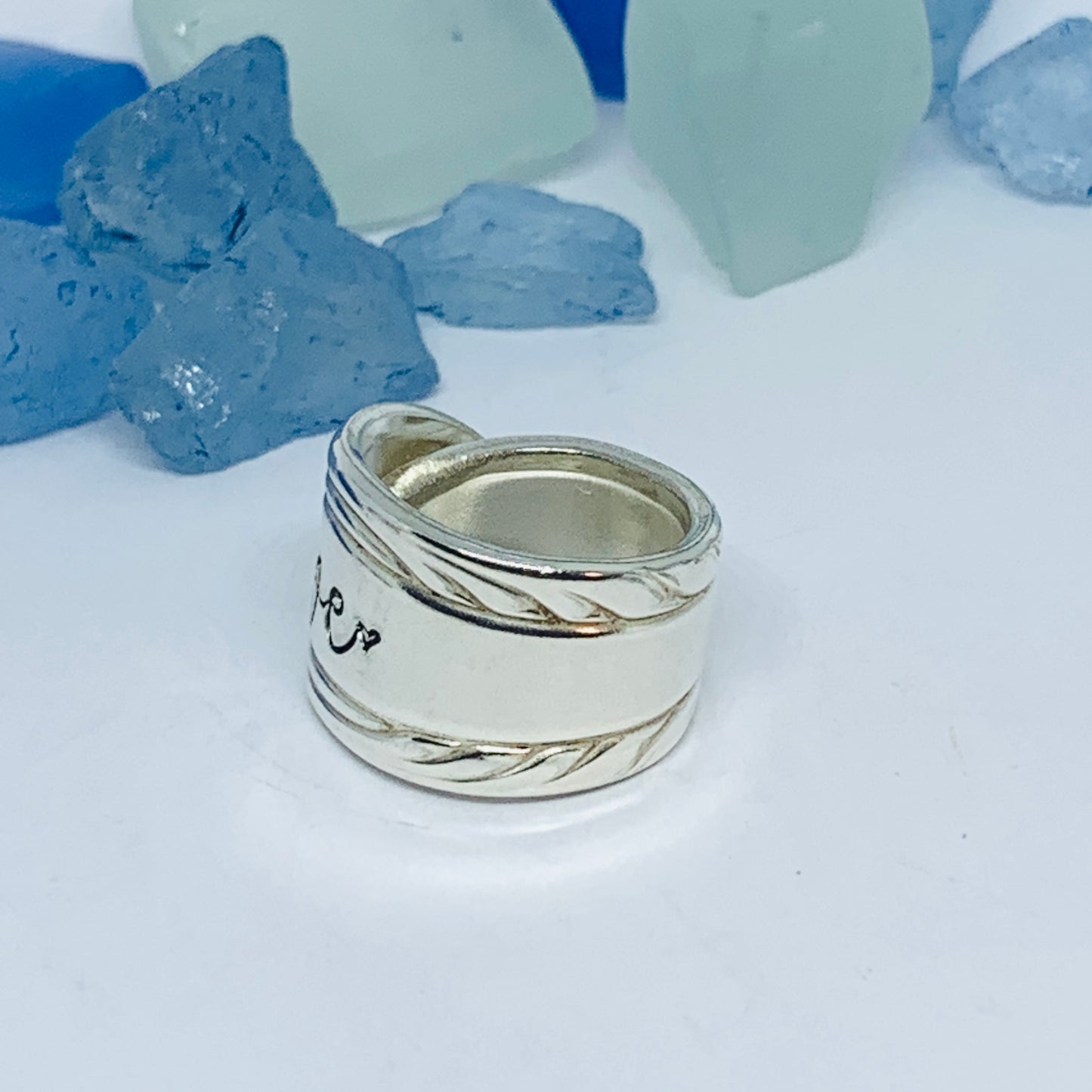 “Flame” 1938 Hand Stamped Spoon Ring | Vintage Silverware | Up-Cycled Ring | Silverware Spoon | Antique Spoon Jewlery