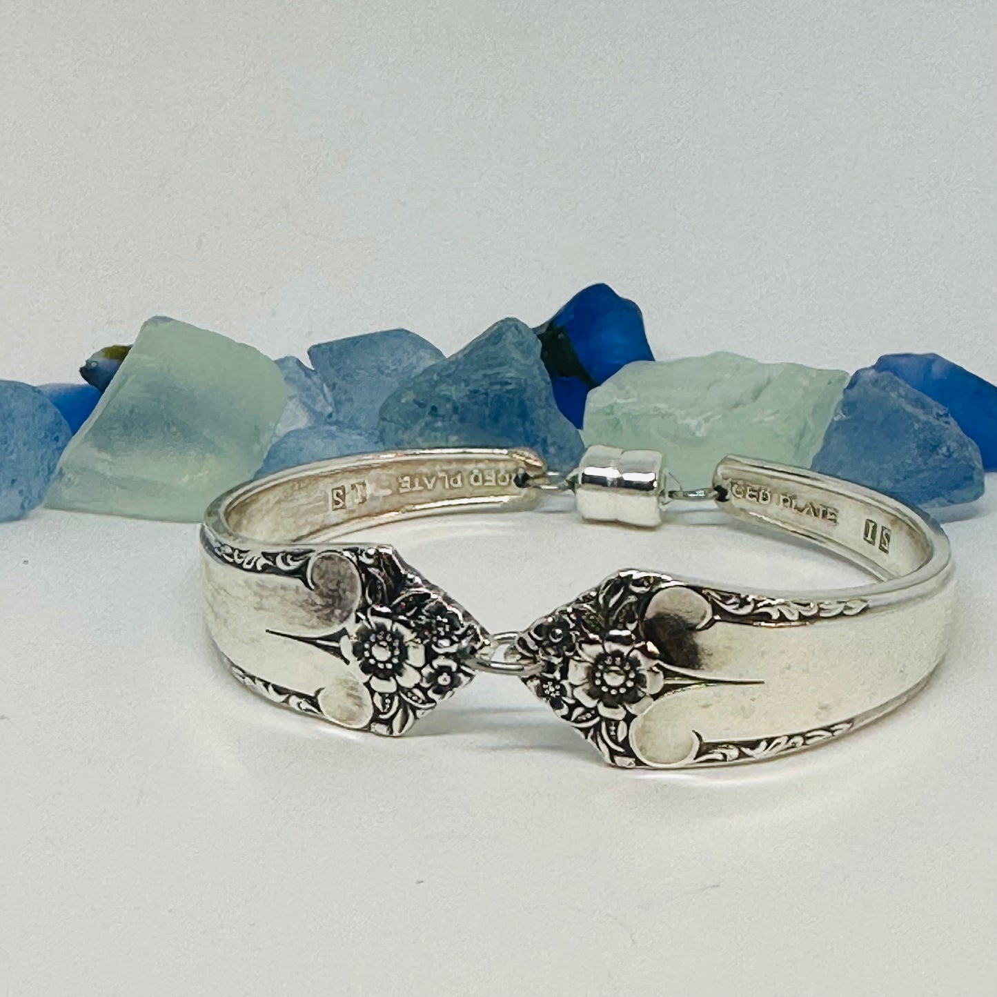 “Starlight ” Spoon Bracelet | Rogers & Bro IS 1950 | Vintage Silverware | Holmes and Edwards | Up-Cycled Bracelet | Spoon | Antique