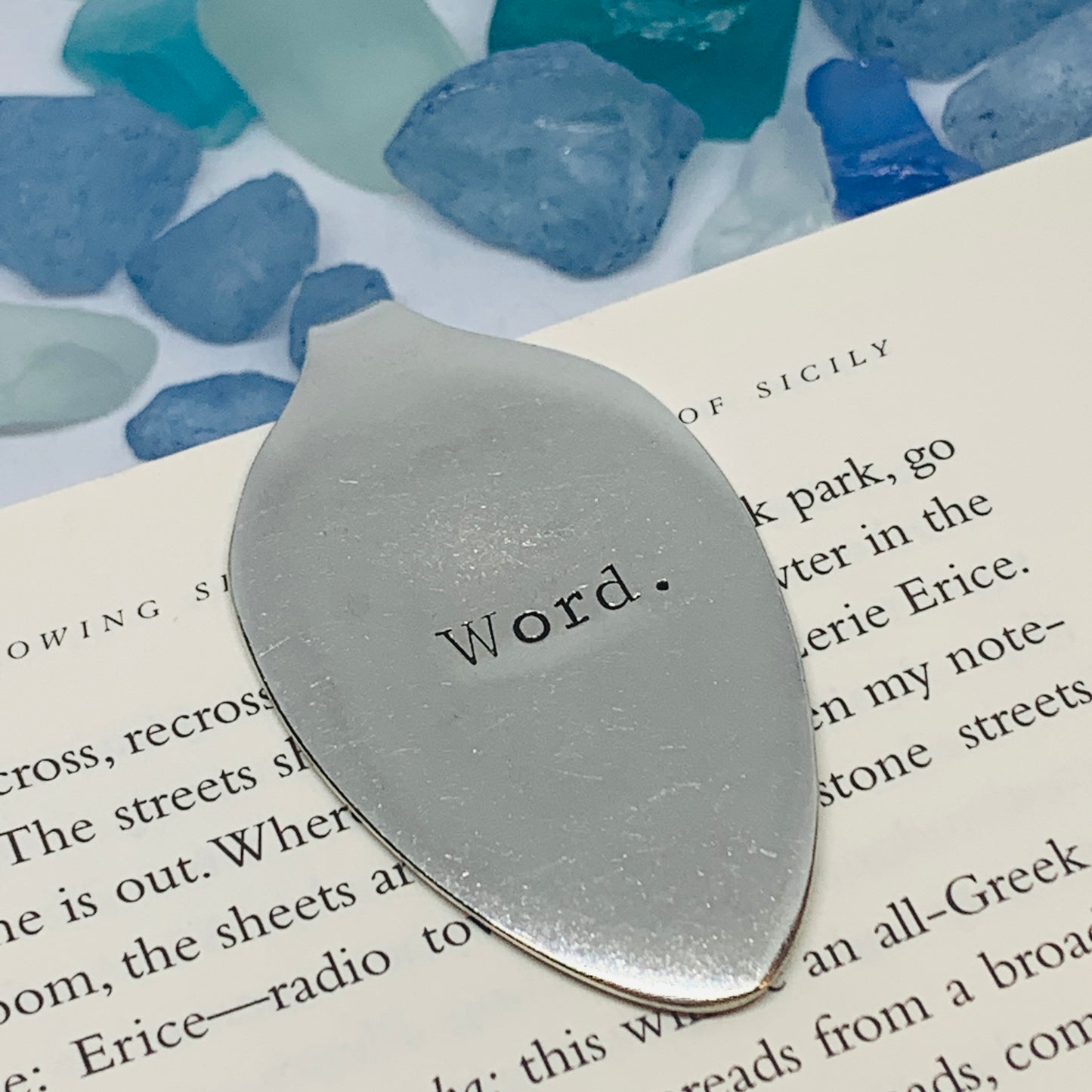 Vintage Spoon Hand Stamped Bookmark - Various Pattern & Sayings