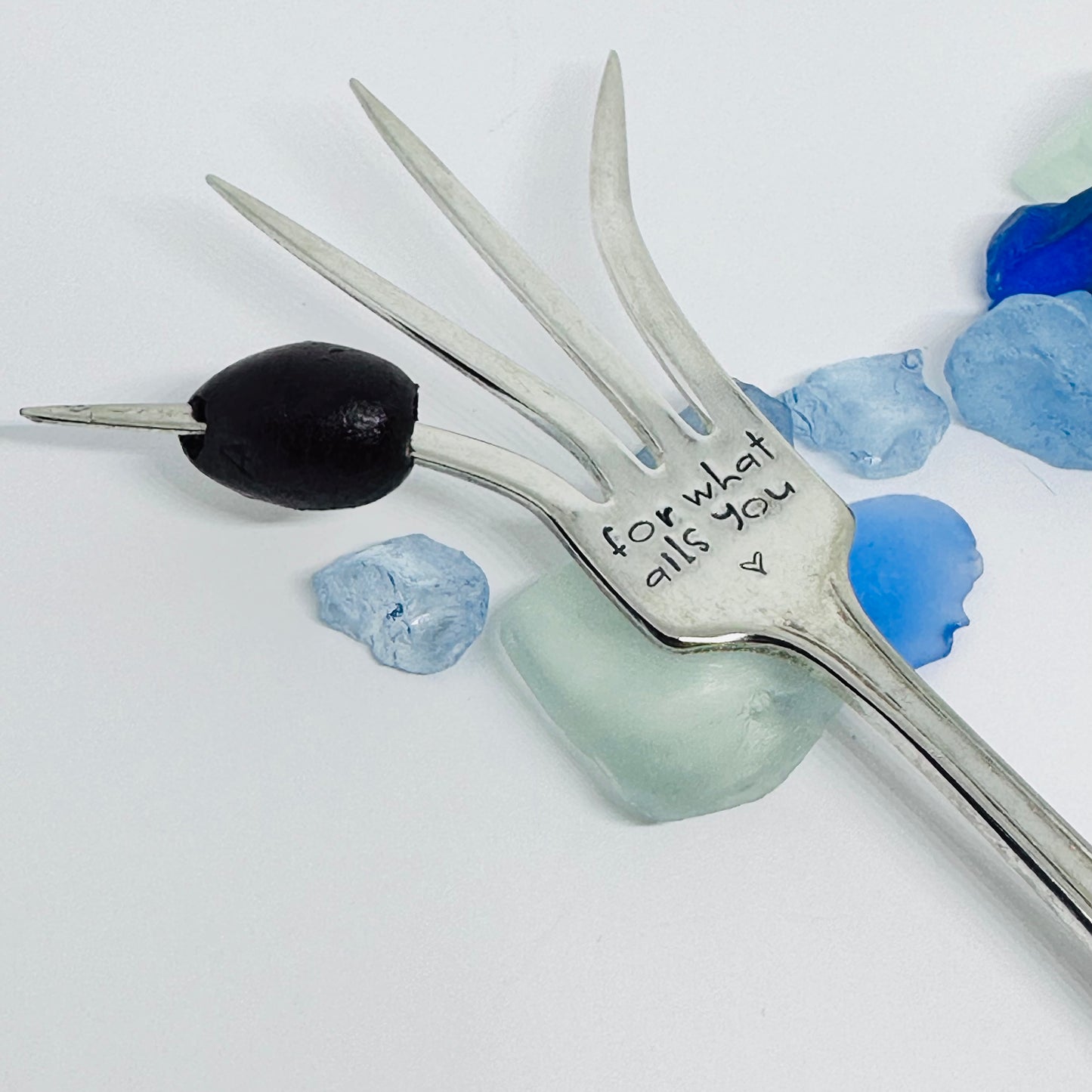 Bloody Mary Vintage Hand Stamped Silverware Fork | Hair of the Dog | For What Ails You | Relish the Day | Antique