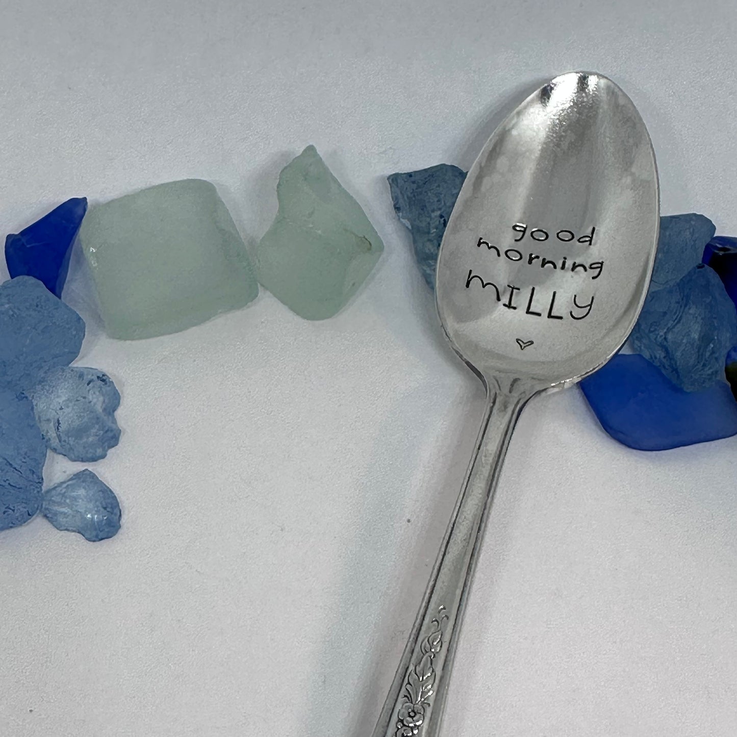 Vintage Silver Plated Hand Stamped Spoon | Novelty
