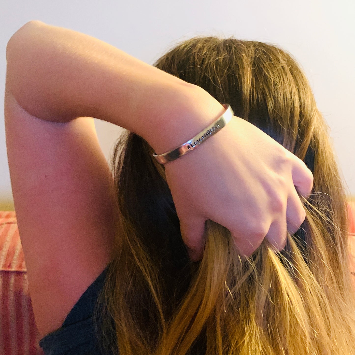 Peloton PELOTHON 2020 #LegendsOfFun Team - Hand Stamped Cuff Bracelet