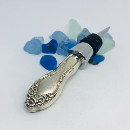 "Lady Densmore” Vintage Silverware Bottle Stopper | Int’l Silver 1955 | Up-Cycled Wine Stopper | Silverware Bottle Closure | Antique Knife Handle Wine Plug