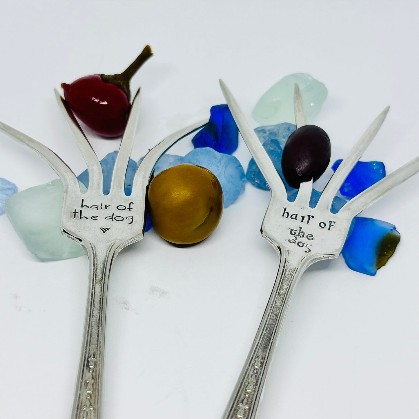 Bloody Mary Vintage Hand Stamped Silverware Fork | Hair of the Dog | For What Ails You | Relish the Day | Antique