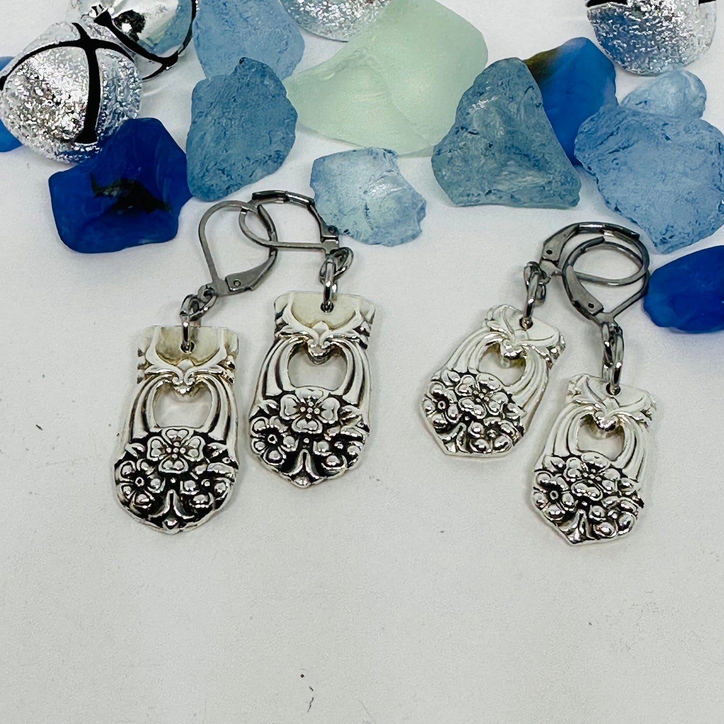 “Eternally Yours” 1941 Vintage Silverware Spoon Earrings | Up-Cycled Jewelry | Antique