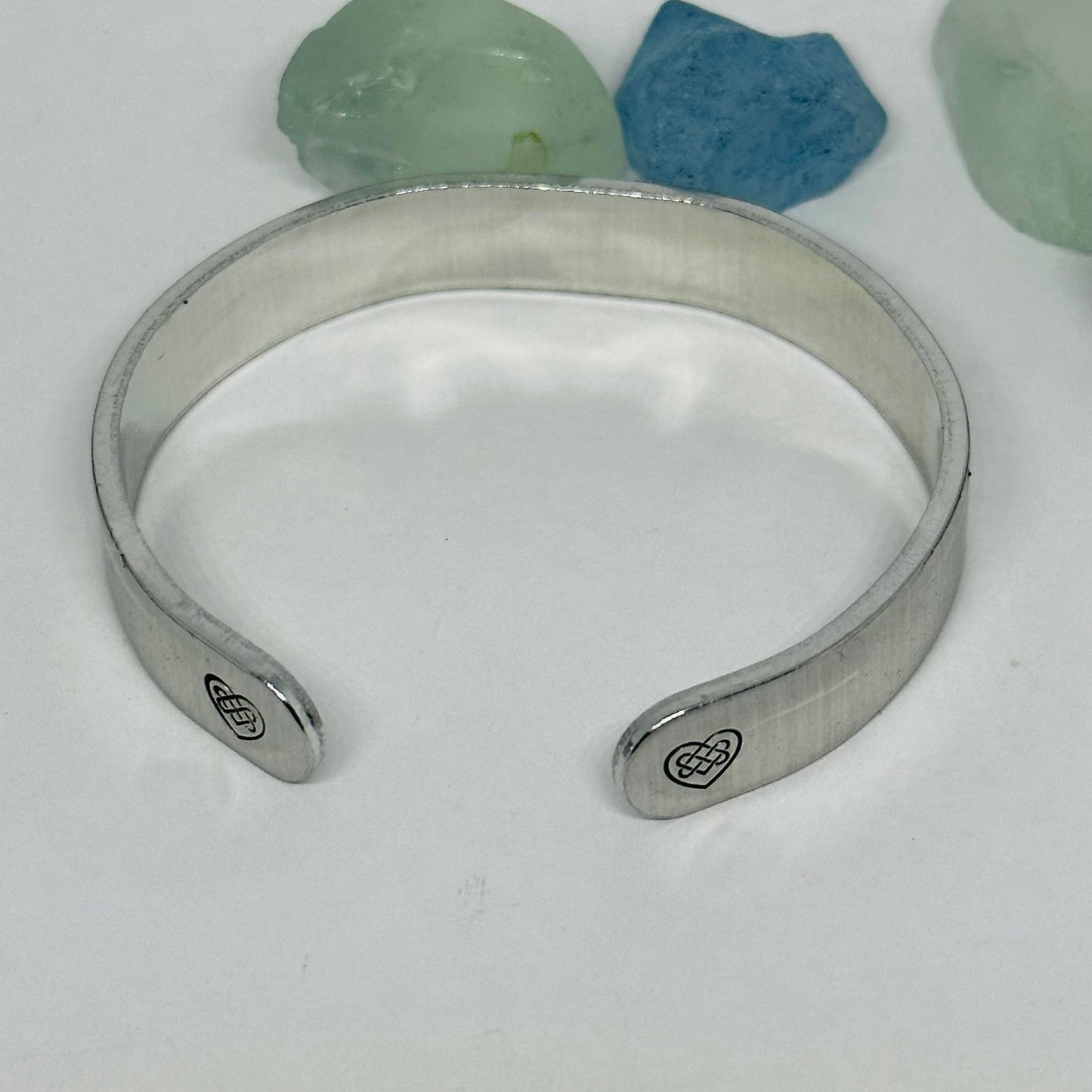 Custom Order for Teri - ☘️ Always in our Hearts ☘️ Hand Stamped Cuff Bracelet | Personalized Gaelic | St. Patrick’s Day | Custom Jewelry | Shamrock Celtic Hearts