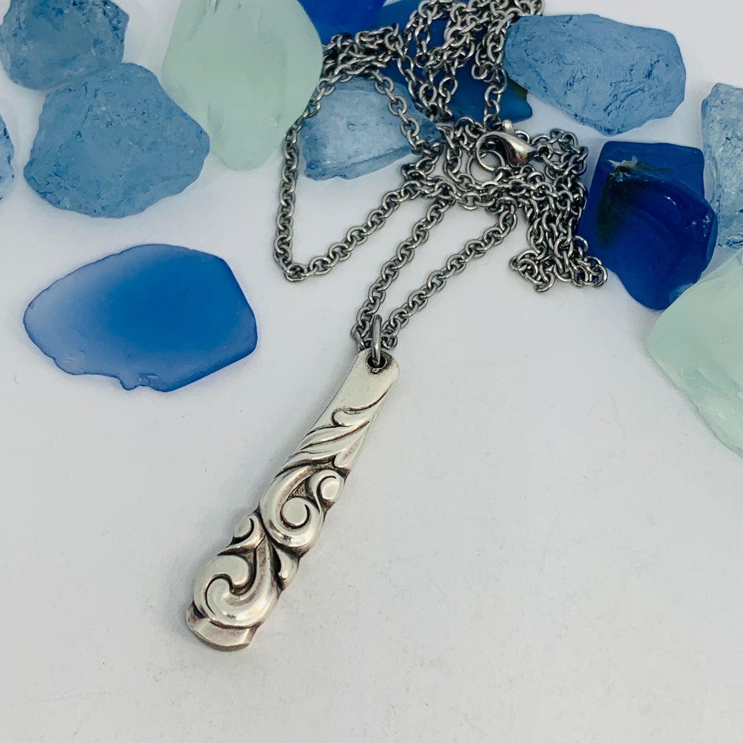 “South Seas” 1955 Spoon Necklace | Vintage Silverware | Oneida | Up-Cycled Jewelry | Silverware Spoon Necklace | Antique Spoon Pendant