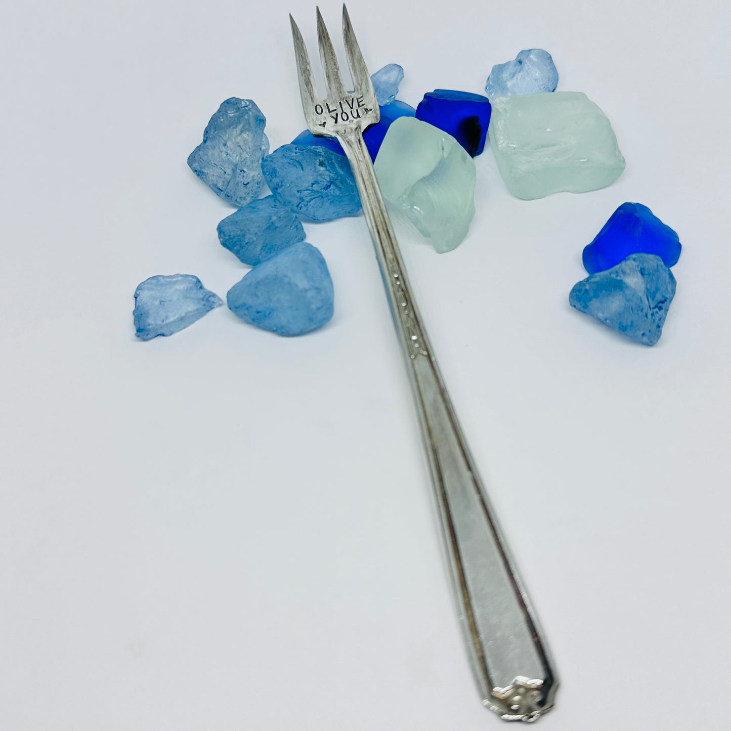 Olive Pickle Vintage Hand Stamped Silverware Fork | Olive You | Pick Me | I Pick You | Antique