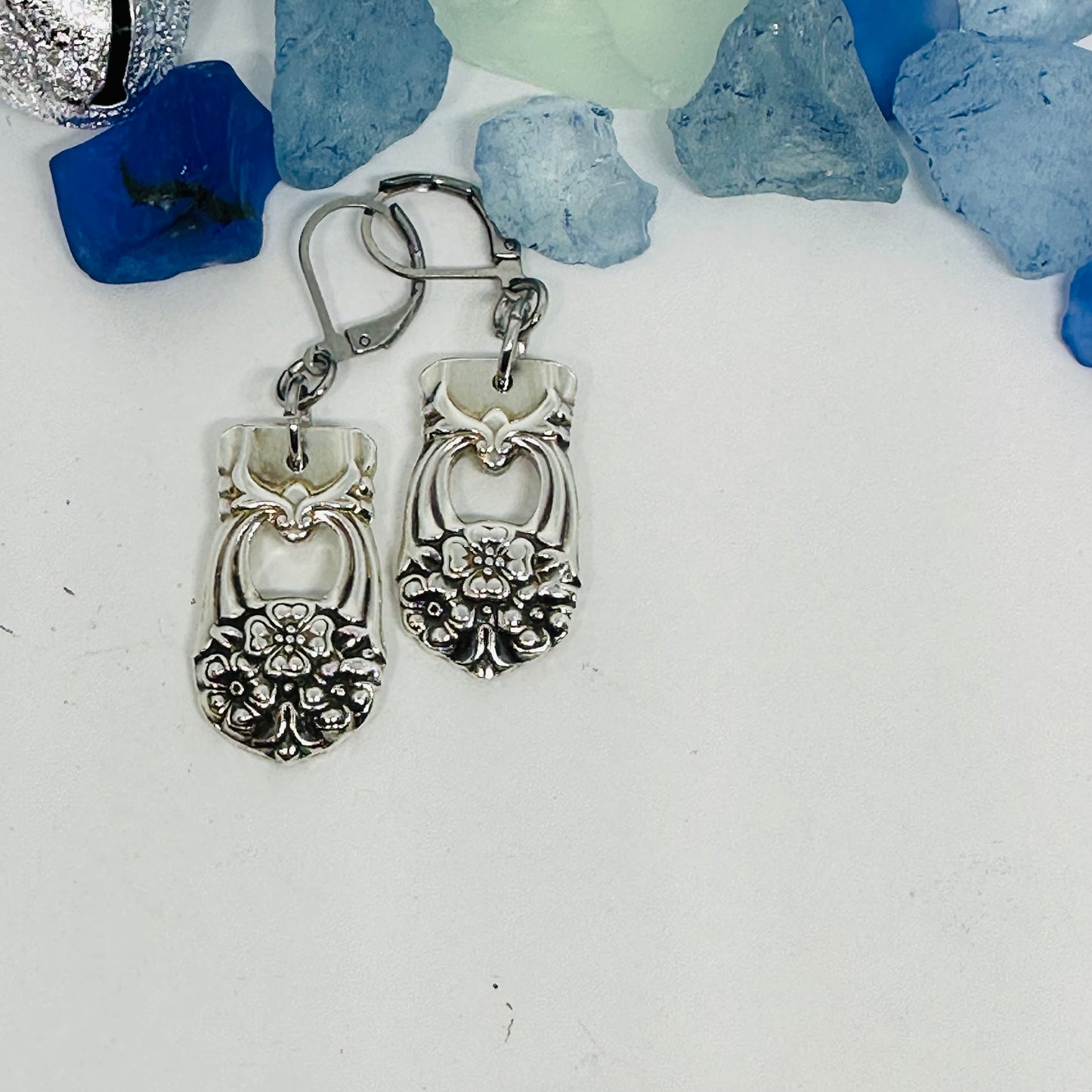 “Eternally Yours” 1941 Vintage Silverware Spoon Earrings | Up-Cycled Jewelry | Antique