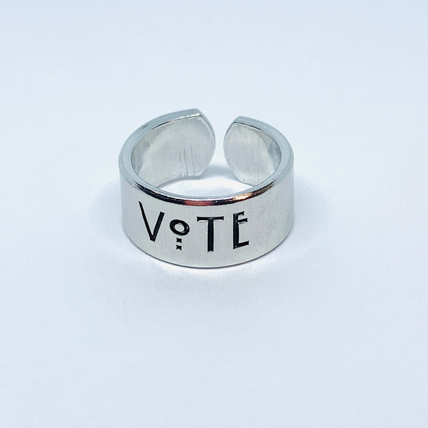 VOTE - Hand Stamped Ring and/or Necklace | Patriot Privilege | Democratic | Voting Rights | Presidential Senatorial