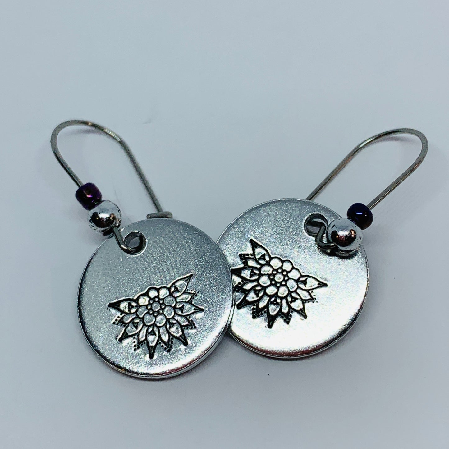 Intricate Mandala - Hand Stamped Earrings