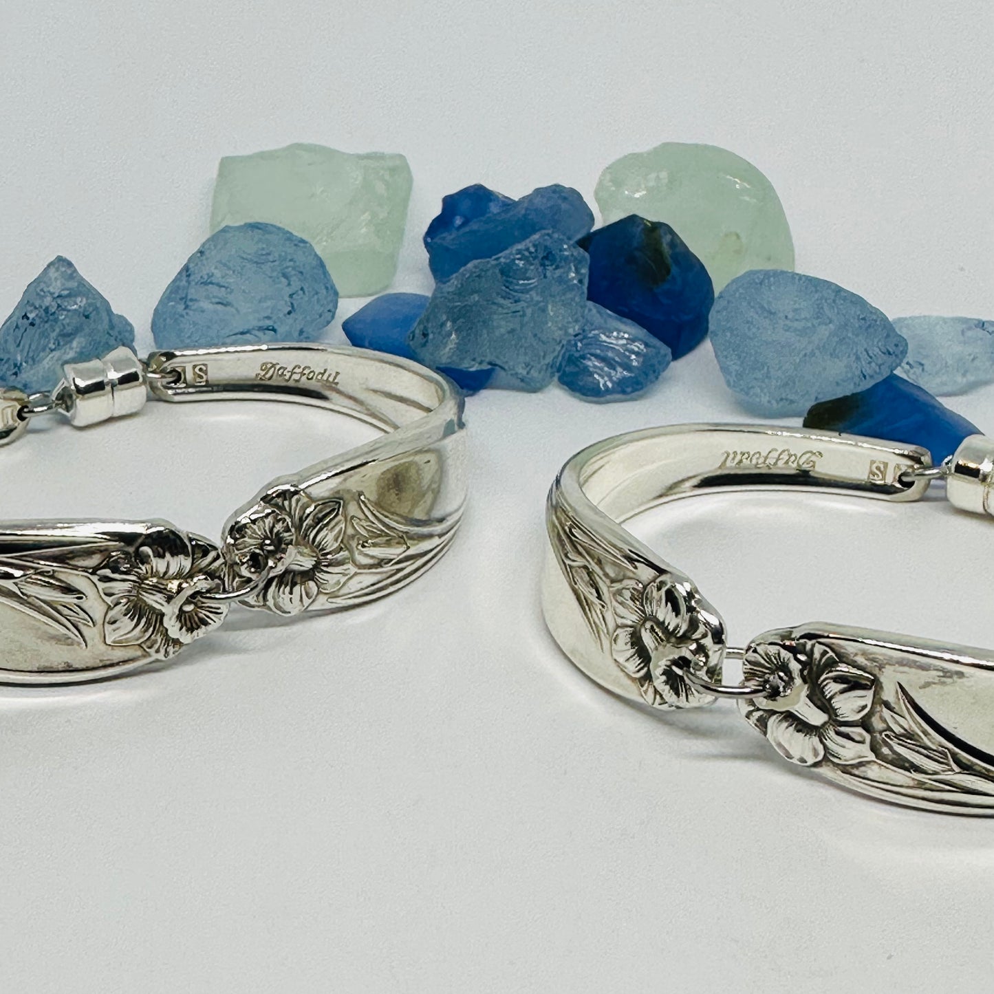 “Daffodil” 1950 Vintage Spoon Bracelet | Silverware | Upcycled | Antique March Birth Flower
