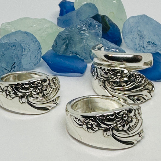 “Evening Star” 1950 Vintage Spoon Ring | Silverware | Upcycled | Antique