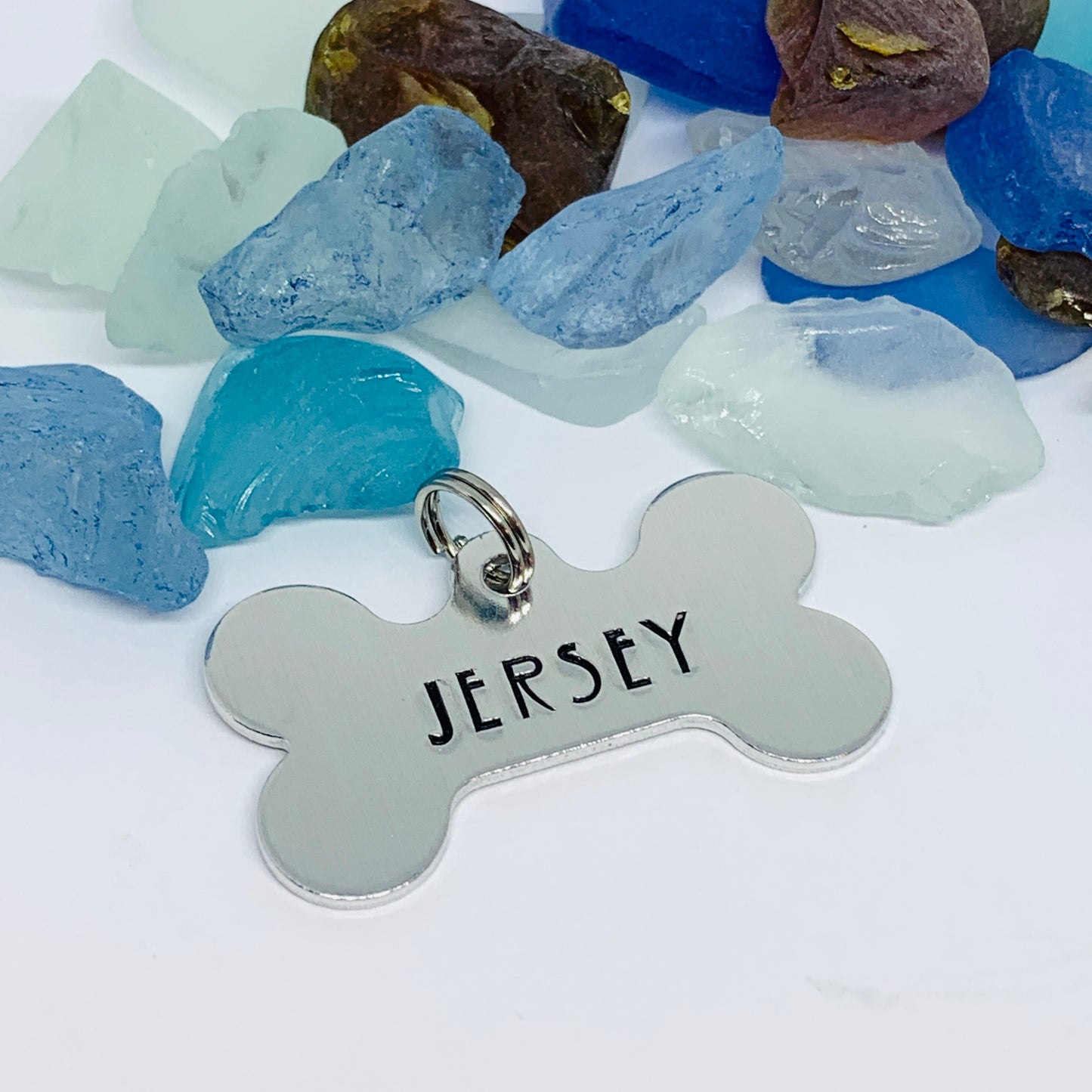 Personalized Pet Tag | Custom Dog Tag | Cat Tag | Cat Collar Tag | Cat ID Tag | Dog ID Tag | Dog Name Tag | Bone-Shaped - Hand Stamped Pet ID Tag
