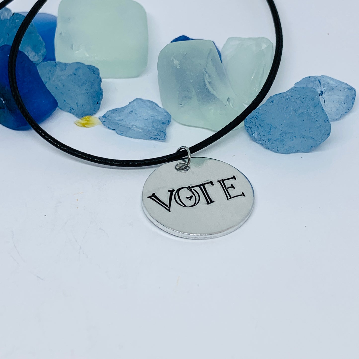 VOTE - Hand Stamped Ring and/or Necklace | Patriot Privilege | Democratic | Voting Rights | Presidential Senatorial