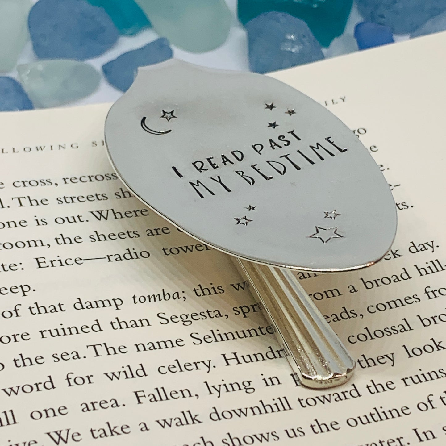 Vintage Spoon Hand Stamped Bookmark - Various Pattern & Sayings